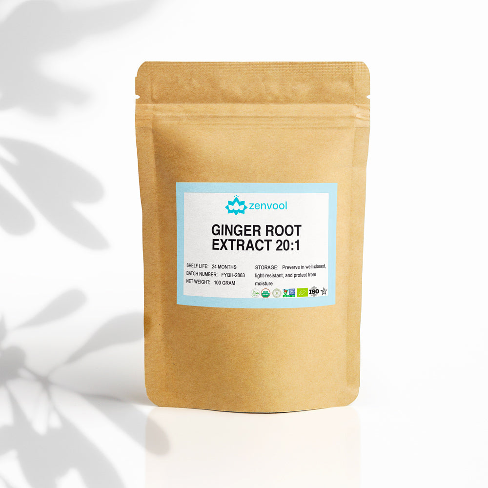 Organic Ginger Extract Powder,Zingiber Officinale,Inhibit C-Ancer Growth,For Nausea,Eases Menstrual Pains,Digestive Support